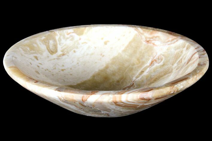 Decorative, Carved Brown Calcite Bowl - Morocco #119352
